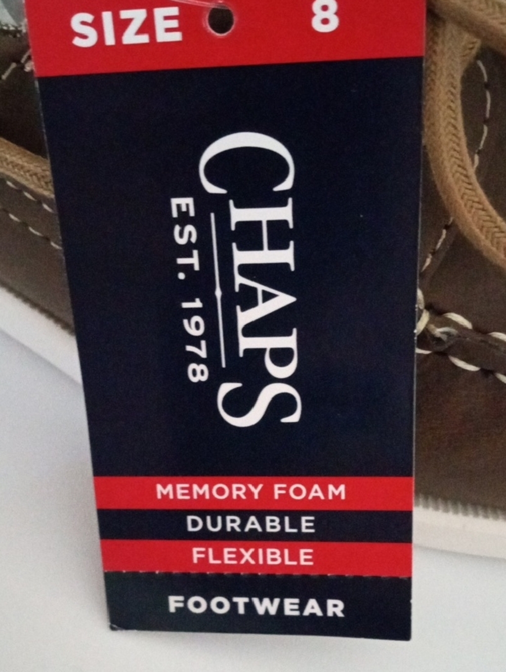 NWT Chaps Men’s Durable and Flexible Lace Shoes with Memory Foam Size 8 - Picture 14 of 14